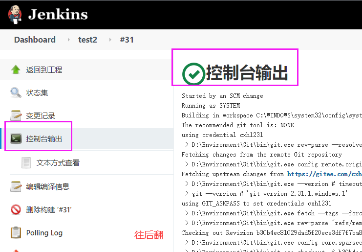 图:查看控制台输出